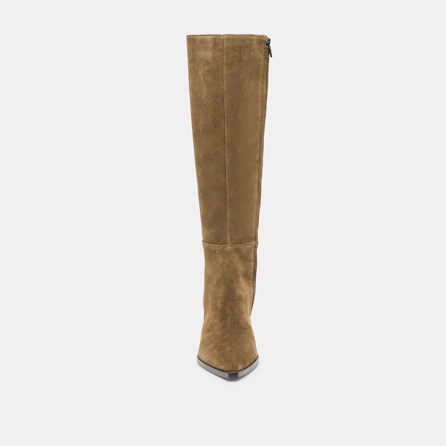 auggie boots olive suede