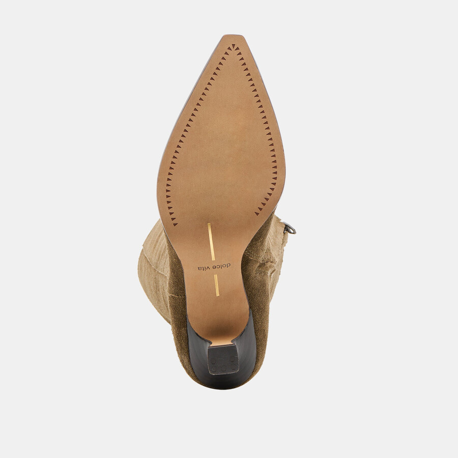 auggie boots olive suede