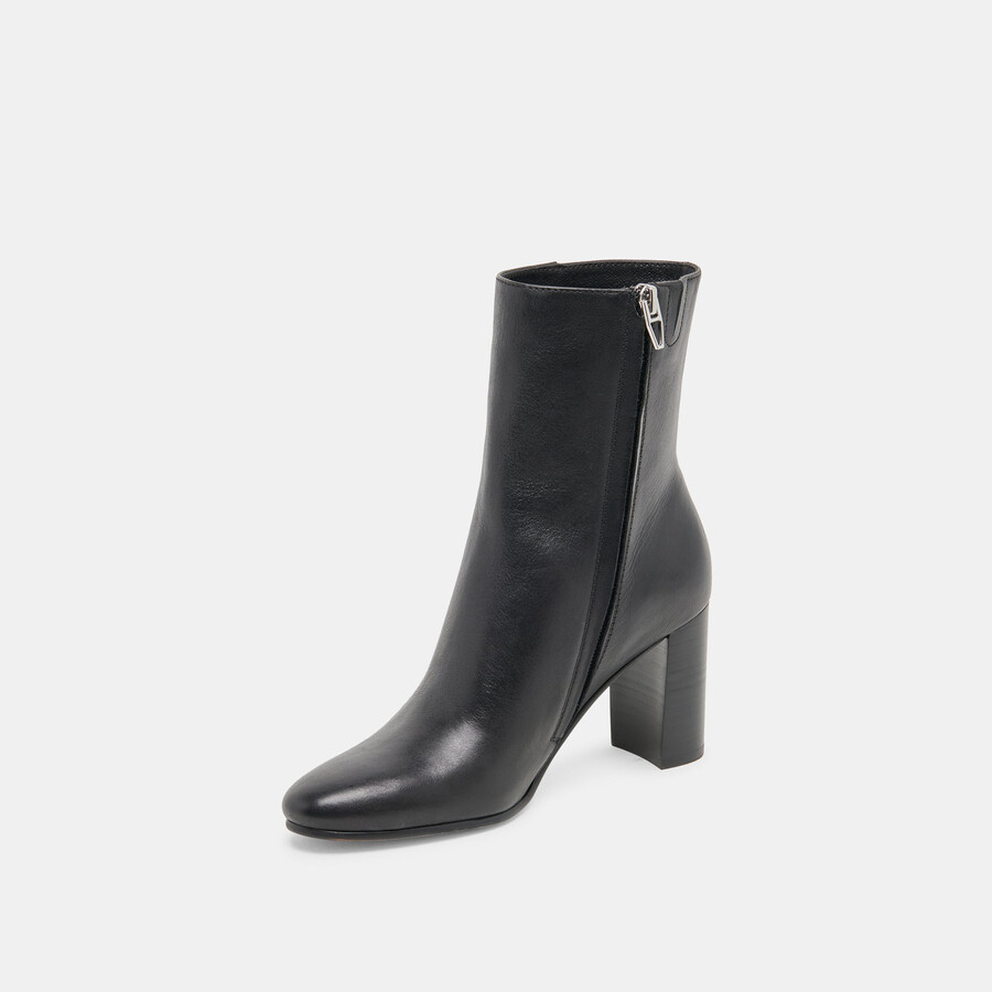suzy stiefeletten mit breiter passform schwarzes leder