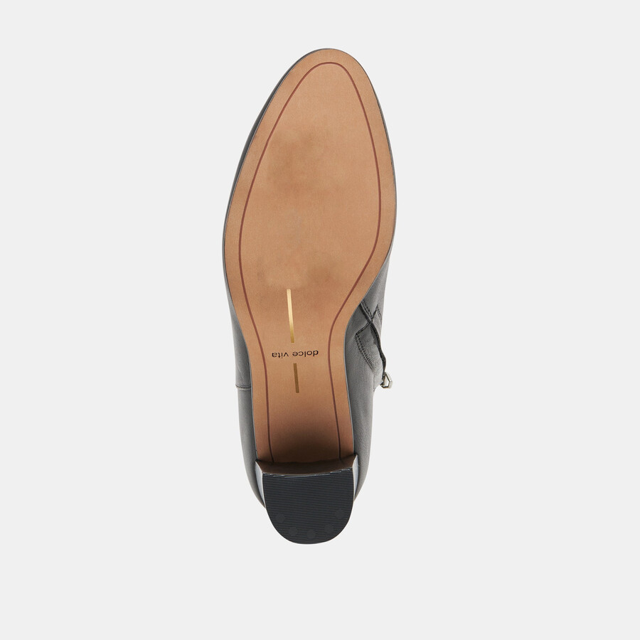 suzy stiefeletten mit breiter passform schwarzes leder