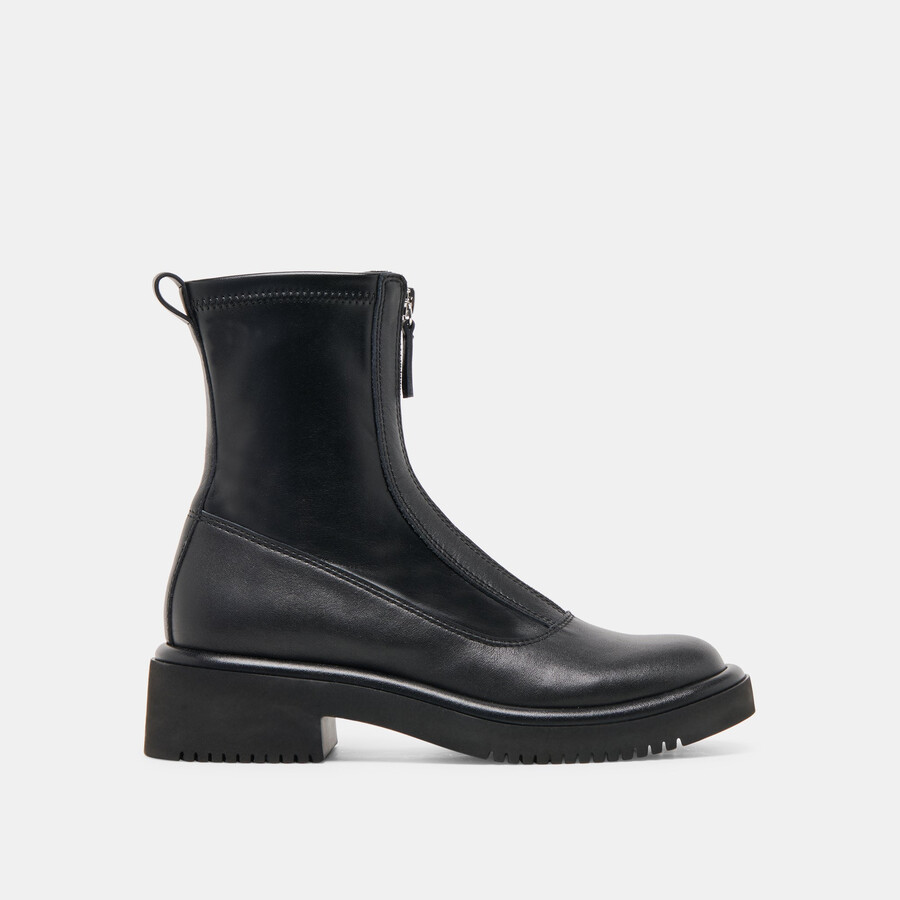 shante boots aus schwarzem leder