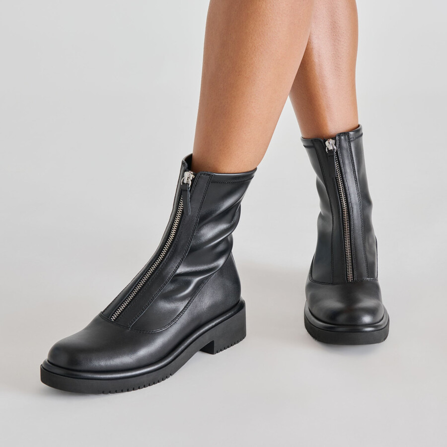 shante boots aus schwarzem leder
