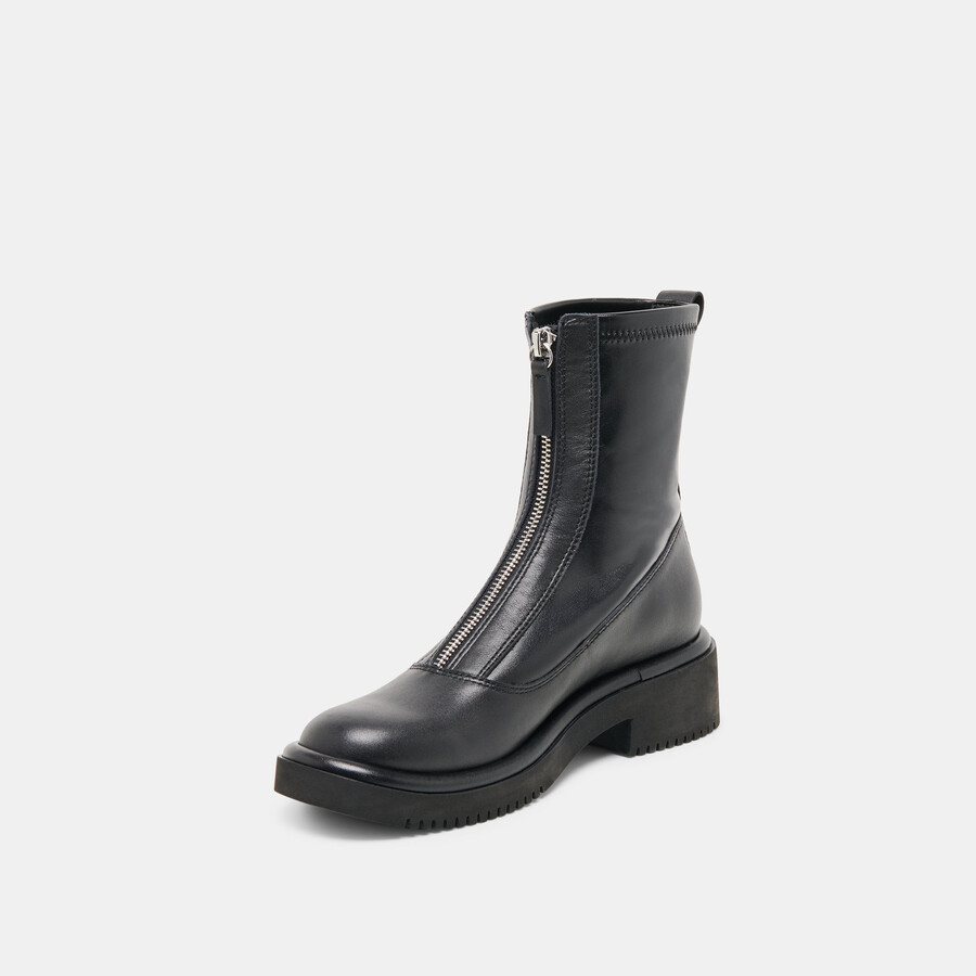 shante boots aus schwarzem leder