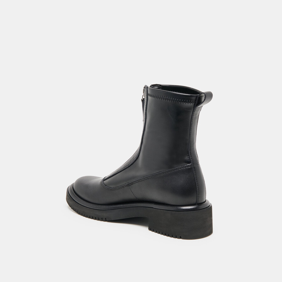 shante boots aus schwarzem leder