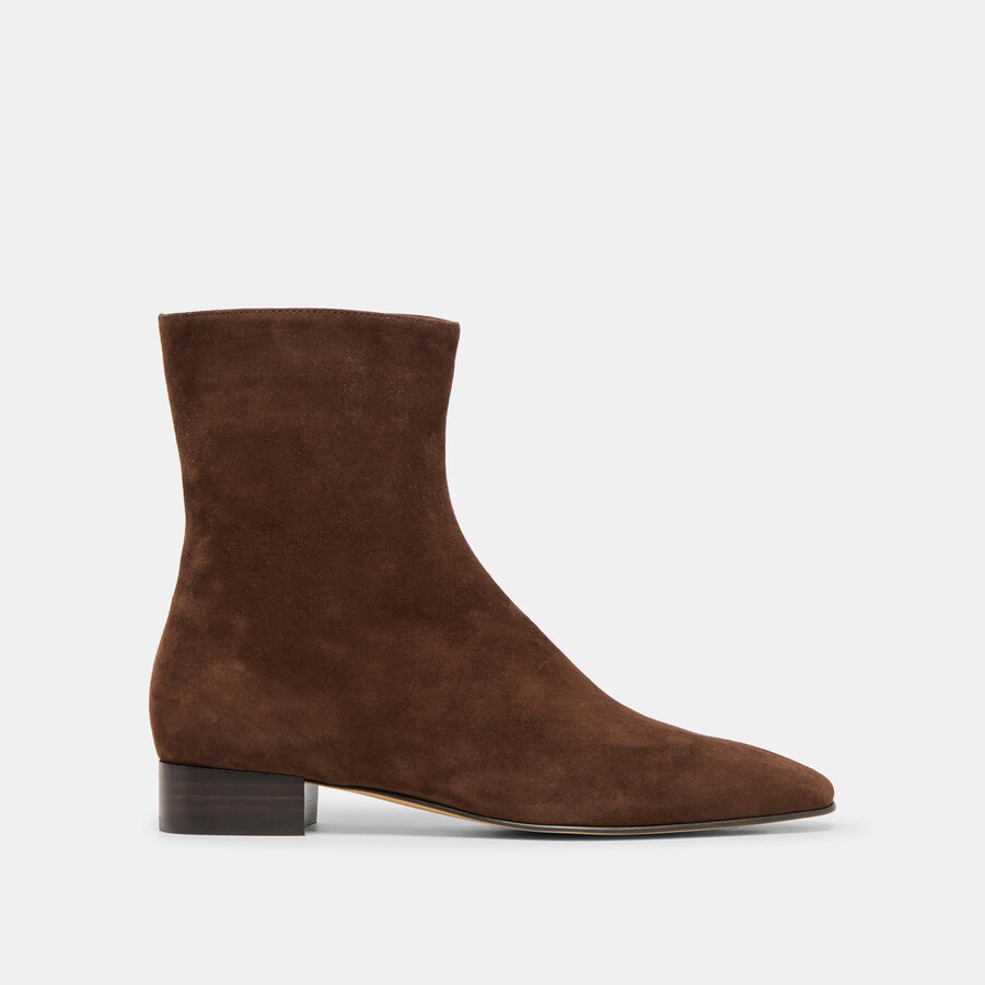 tarine stiefeletten dunkelbraunes nubukleder