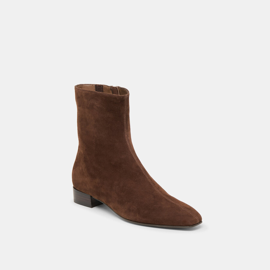 tarine stiefeletten dunkelbraunes nubukleder