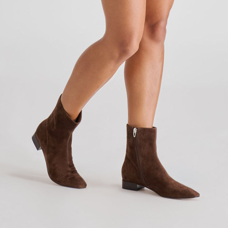 tarine stiefeletten dunkelbraunes nubukleder