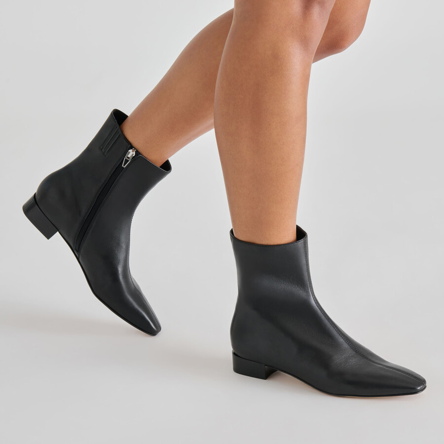 tarine stiefeletten aus schwarzem leder
