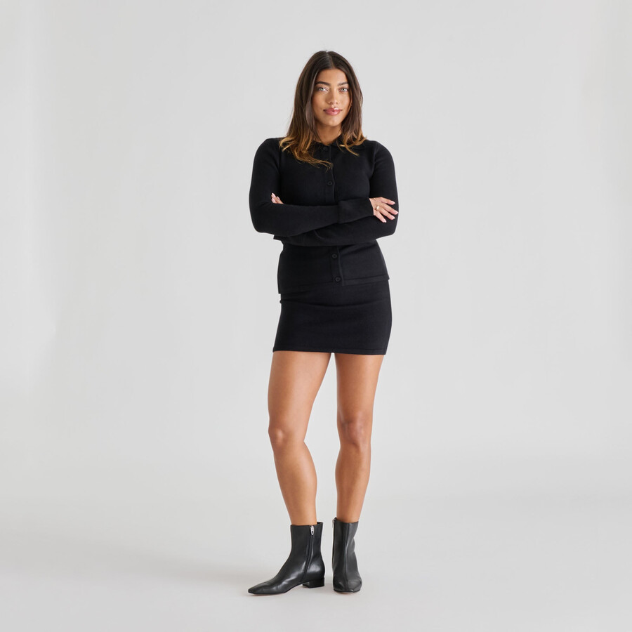 tarine stiefeletten aus schwarzem leder