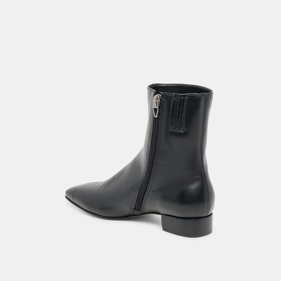 tarine stiefeletten aus schwarzem leder