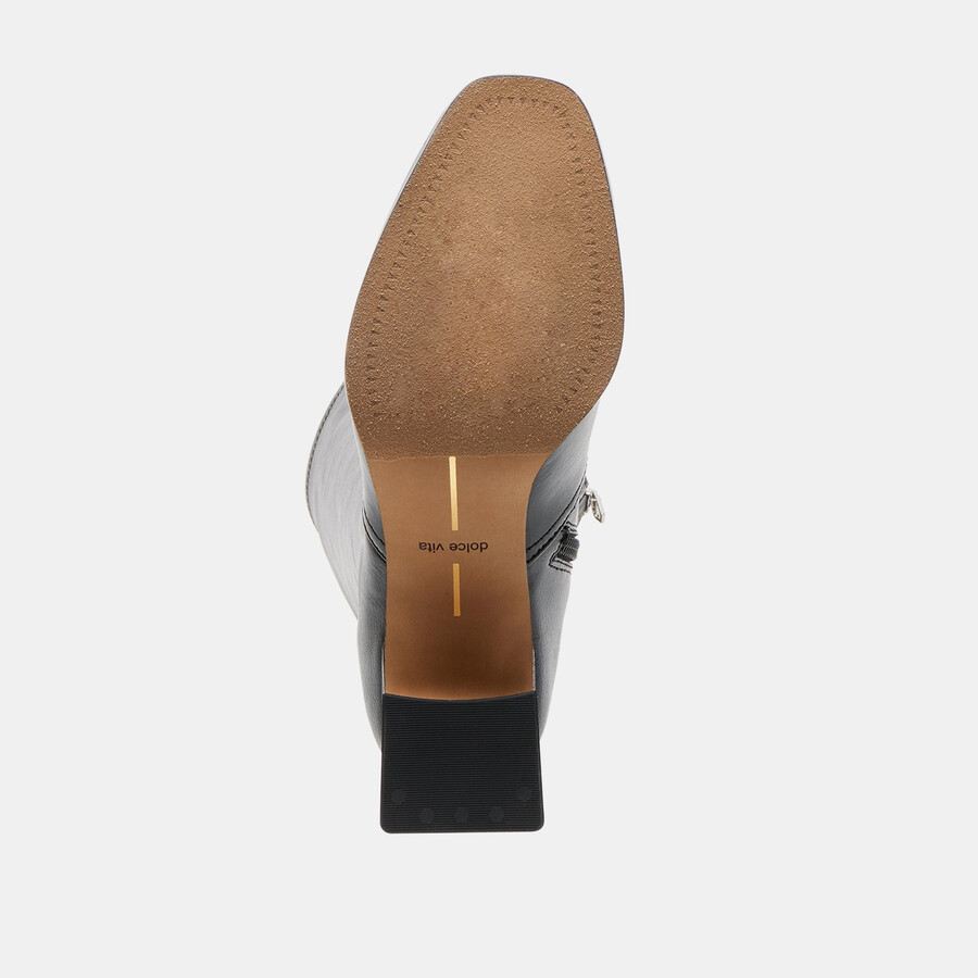 alivia stiefel aus schwarzem leder