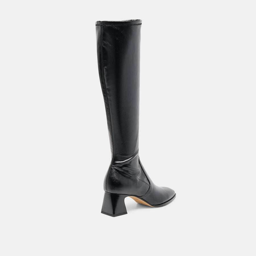alivia stiefel aus schwarzem leder
