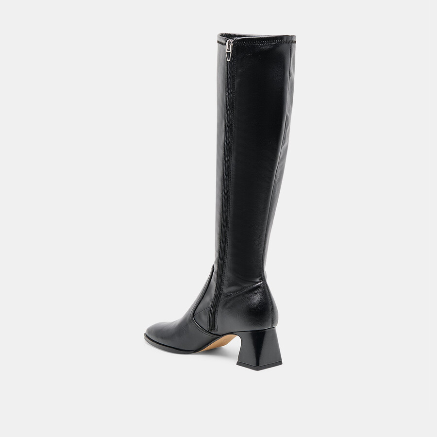 alivia stiefel aus schwarzem leder