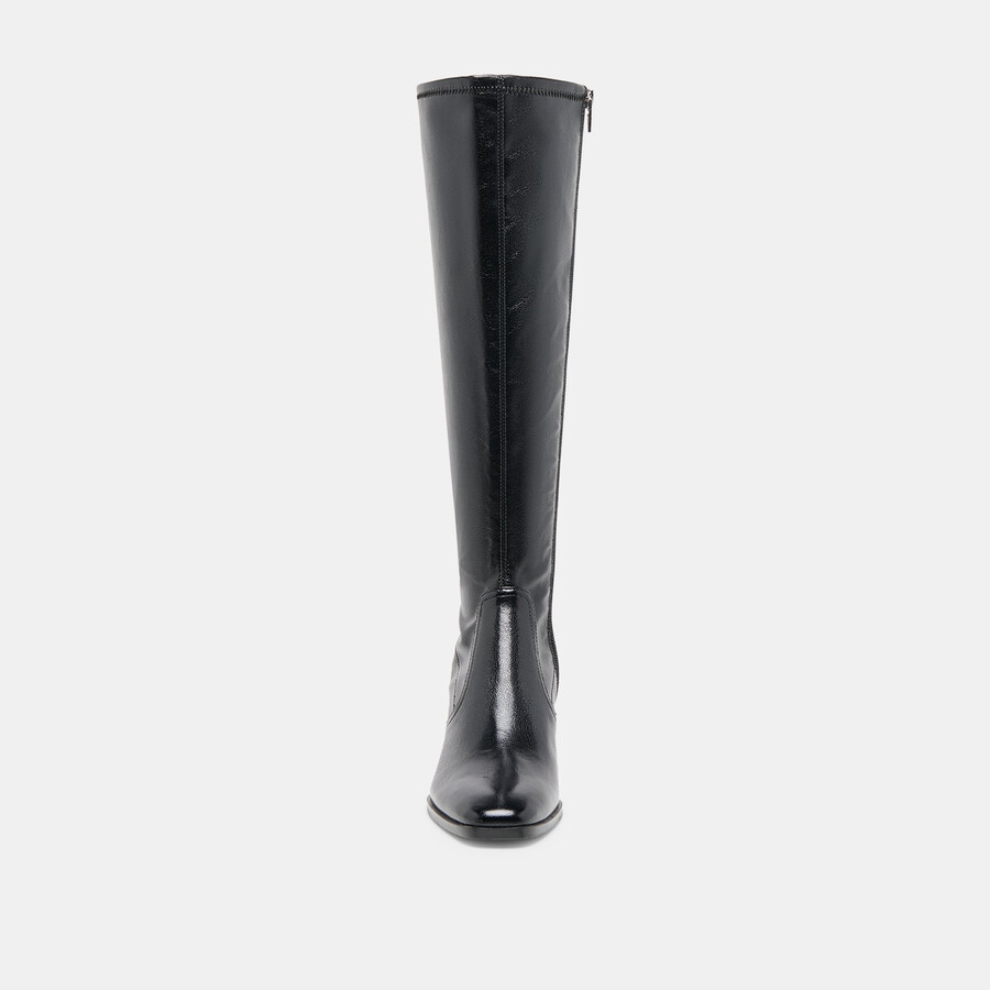 alivia stiefel aus schwarzem leder