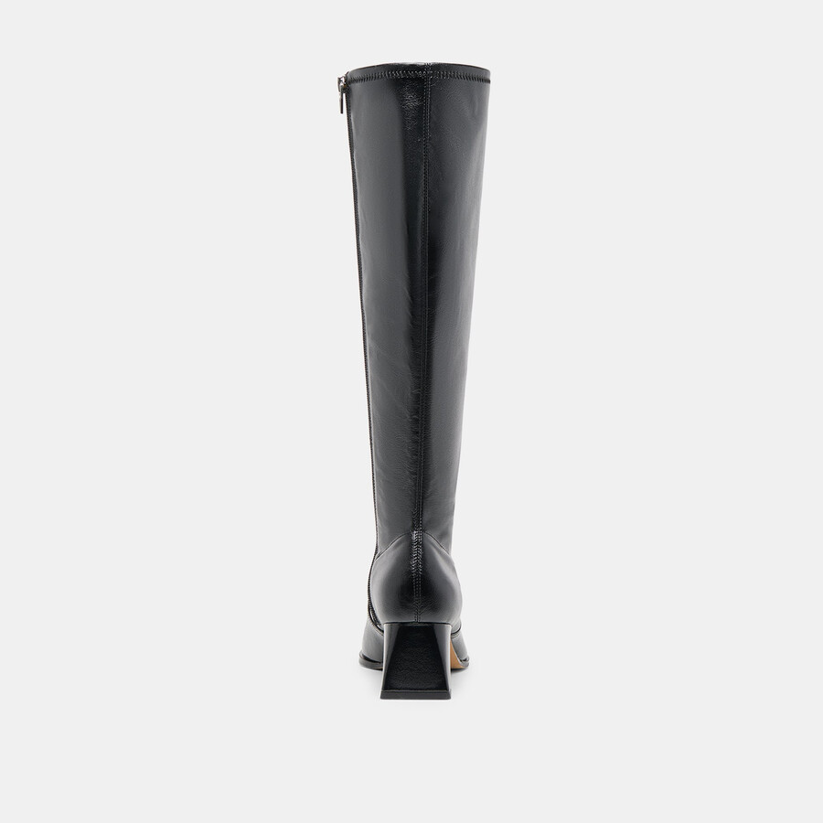 alivia stiefel aus schwarzem leder