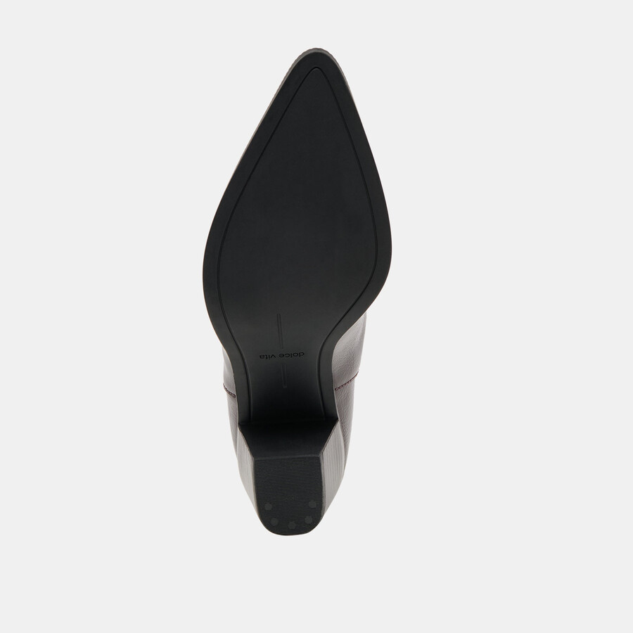 schmale stiefeletten aus mulberry crinkle-lackleder