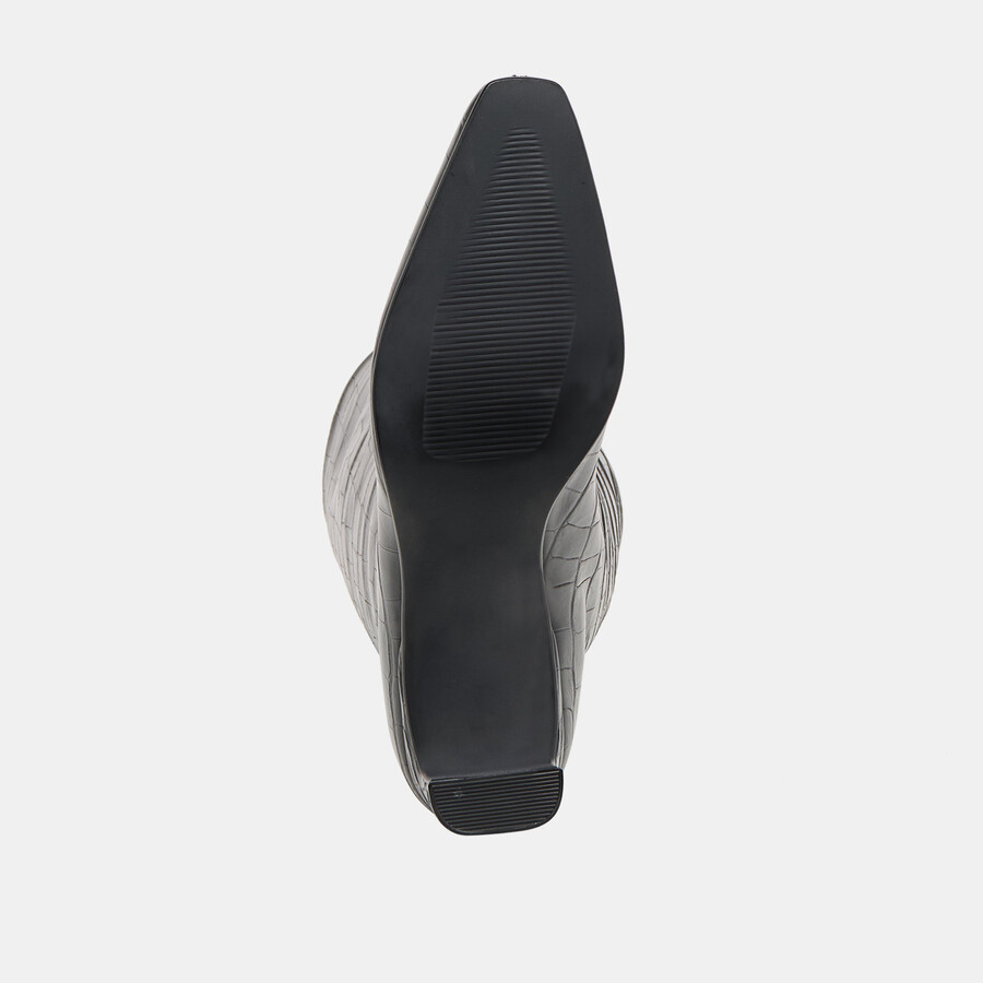 trixi boots noir croco-geprägtes leder