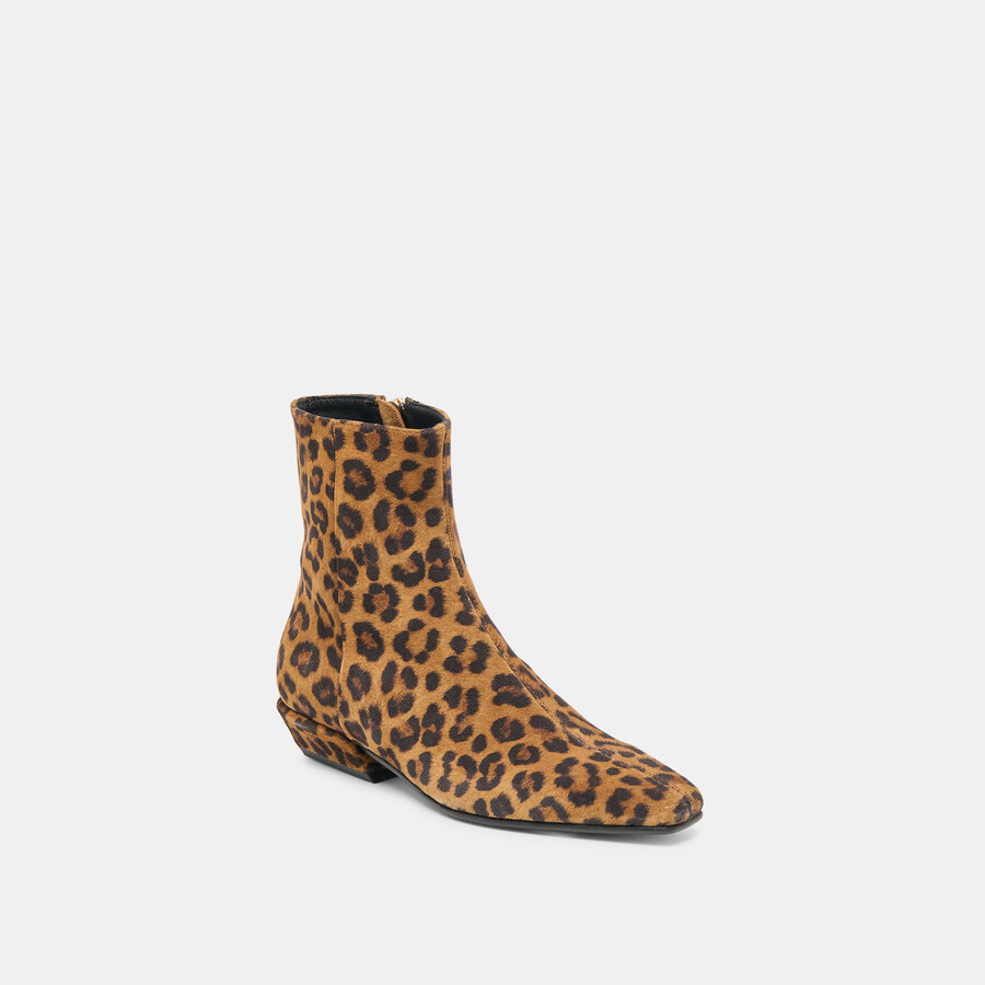 joanie stiefeletten aus wildleder mit leopardenmuster