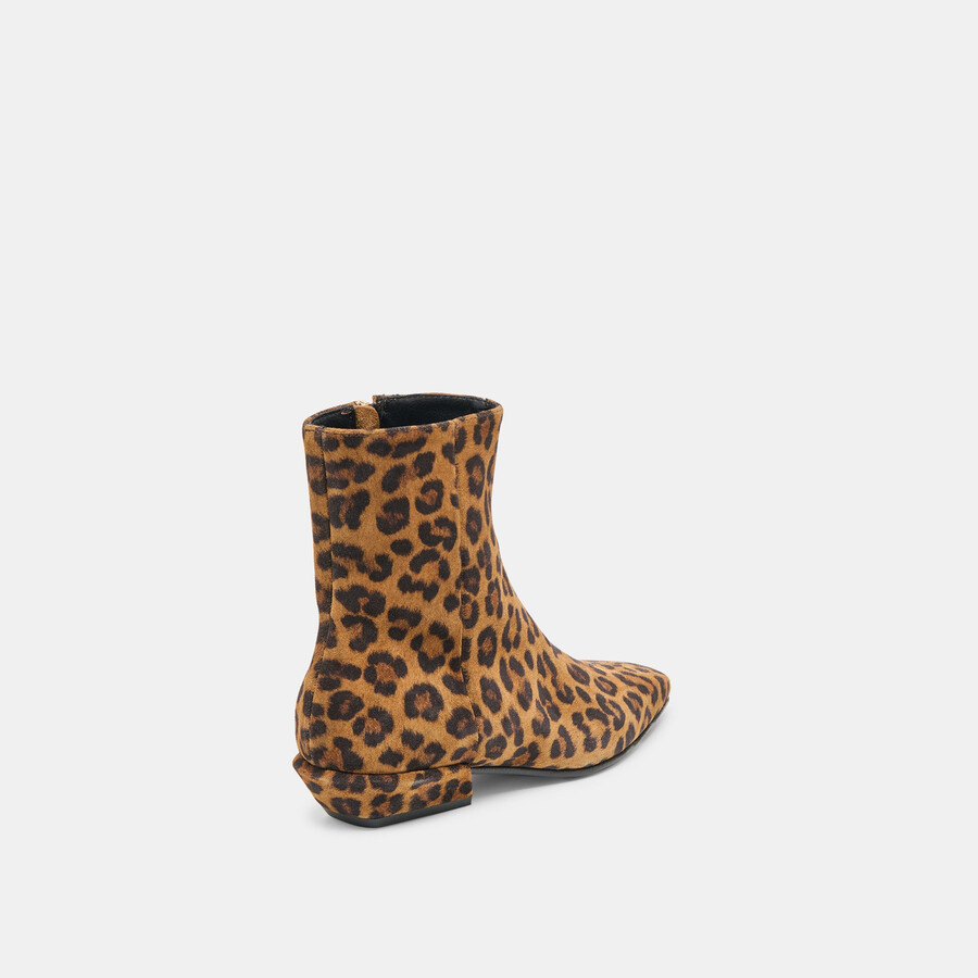 joanie stiefeletten aus wildleder mit leopardenmuster