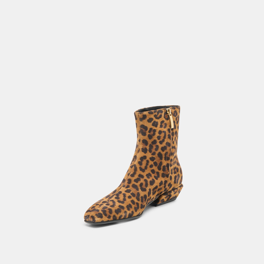 joanie stiefeletten aus wildleder mit leopardenmuster