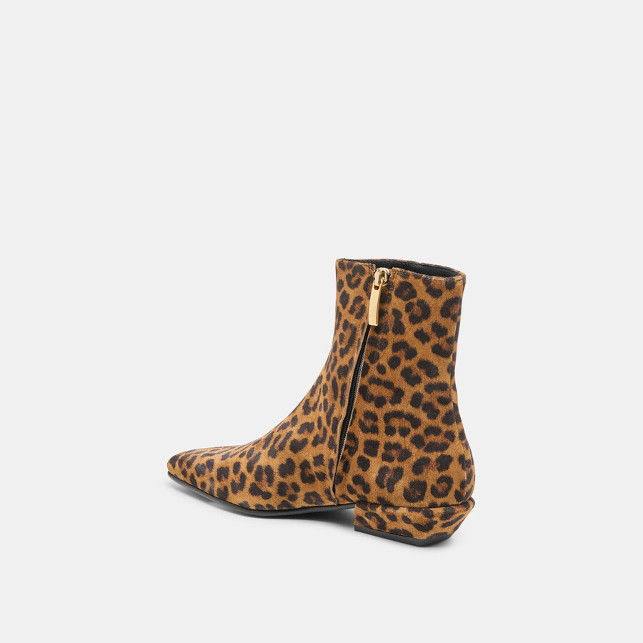 joanie stiefeletten aus wildleder mit leopardenmuster