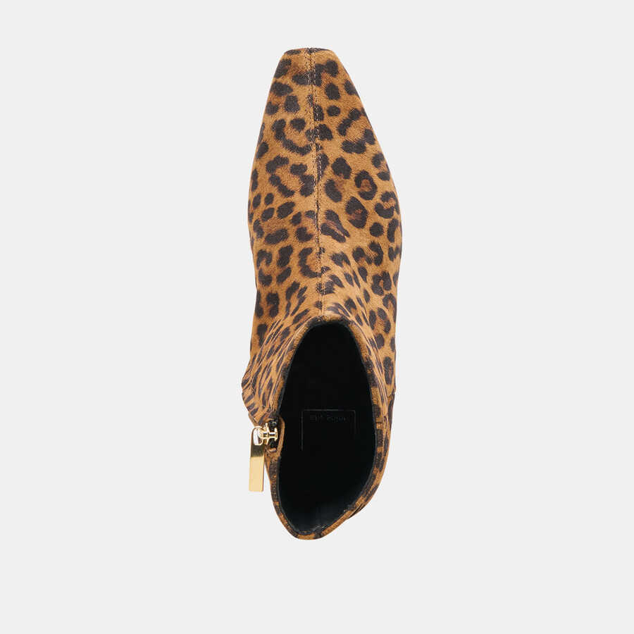 joanie stiefeletten aus wildleder mit leopardenmuster