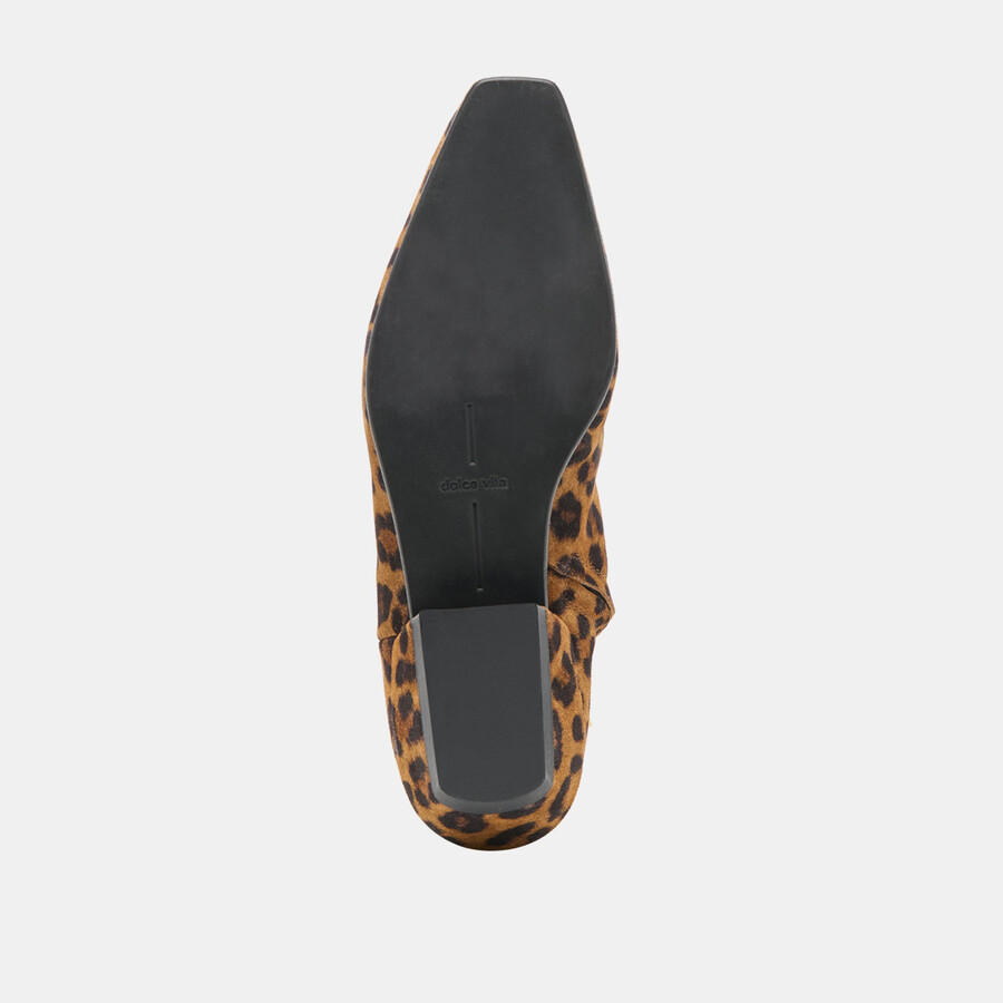 joanie stiefeletten aus wildleder mit leopardenmuster