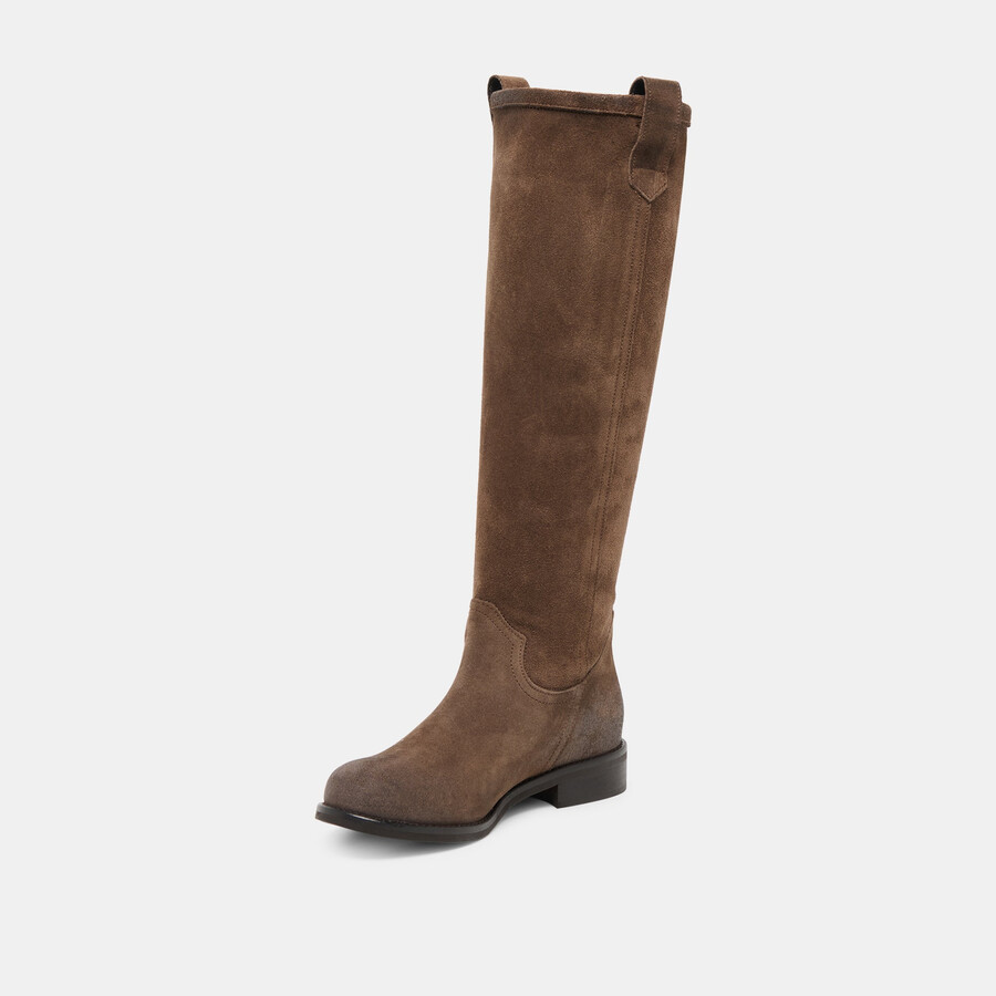 ramzy boots schokoladenbraunes wildleder