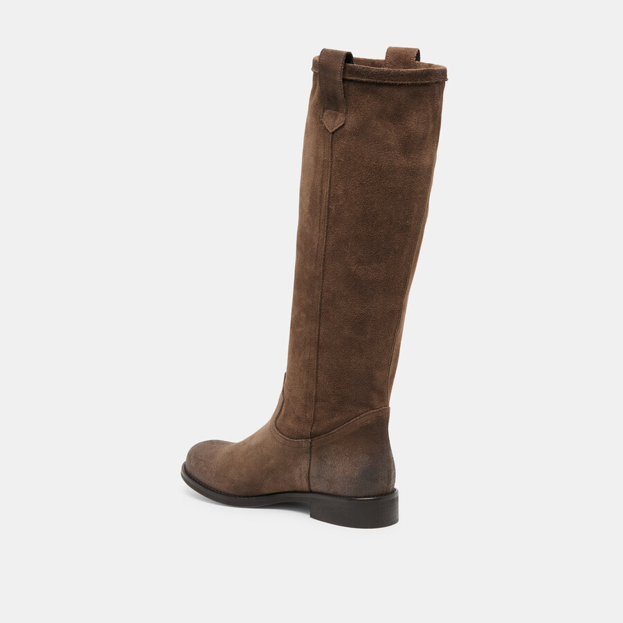 ramzy boots schokoladenbraunes wildleder