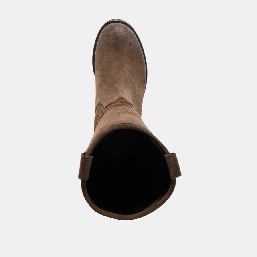 ramzy boots schokoladenbraunes wildleder