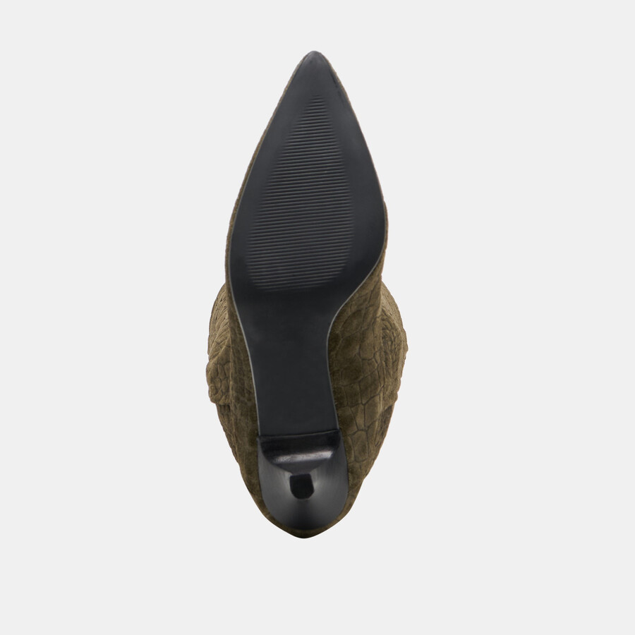 roxla boots olive krokodilgeprägtes leder
