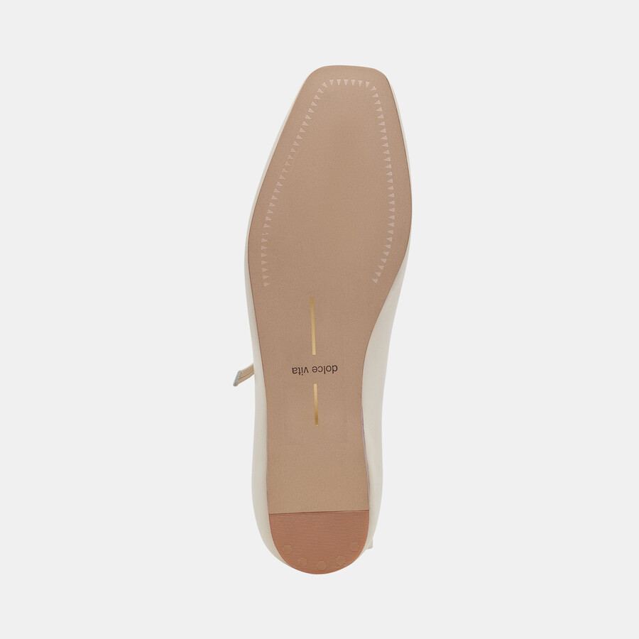 reyes ballerinas aus elfenbeinfarbenem leder