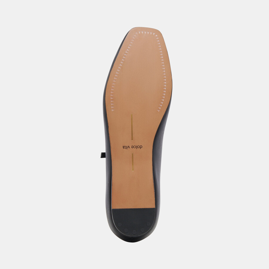 reyes ballerinas aus schwarzem leder