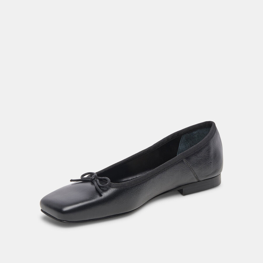 anisa ballerinas aus schwarzem leder