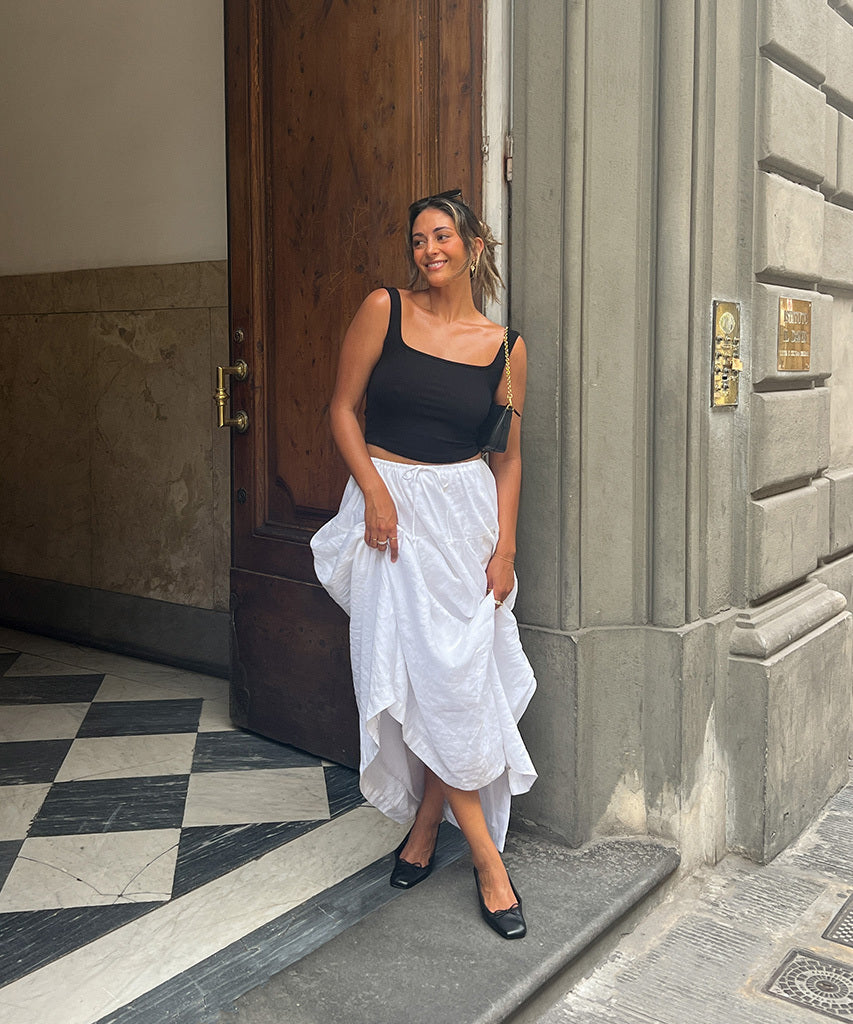 anisa ballerinas aus schwarzem leder