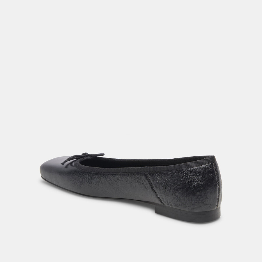 anisa ballerinas aus schwarzem leder