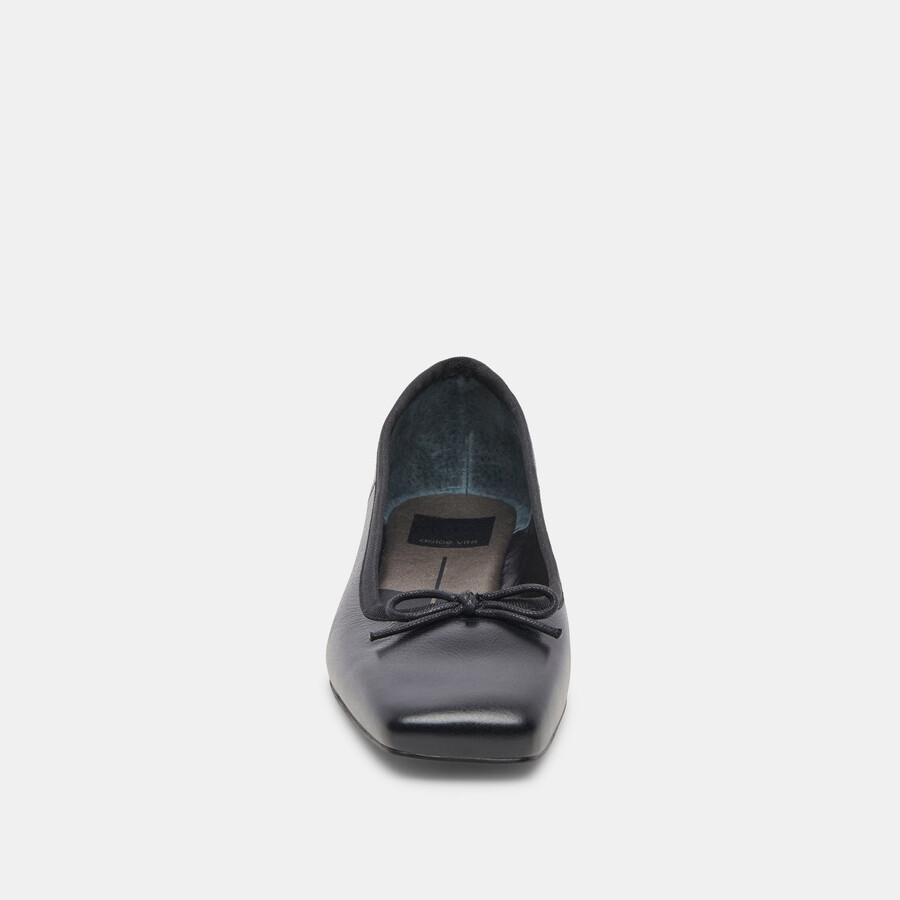 anisa ballerinas aus schwarzem leder