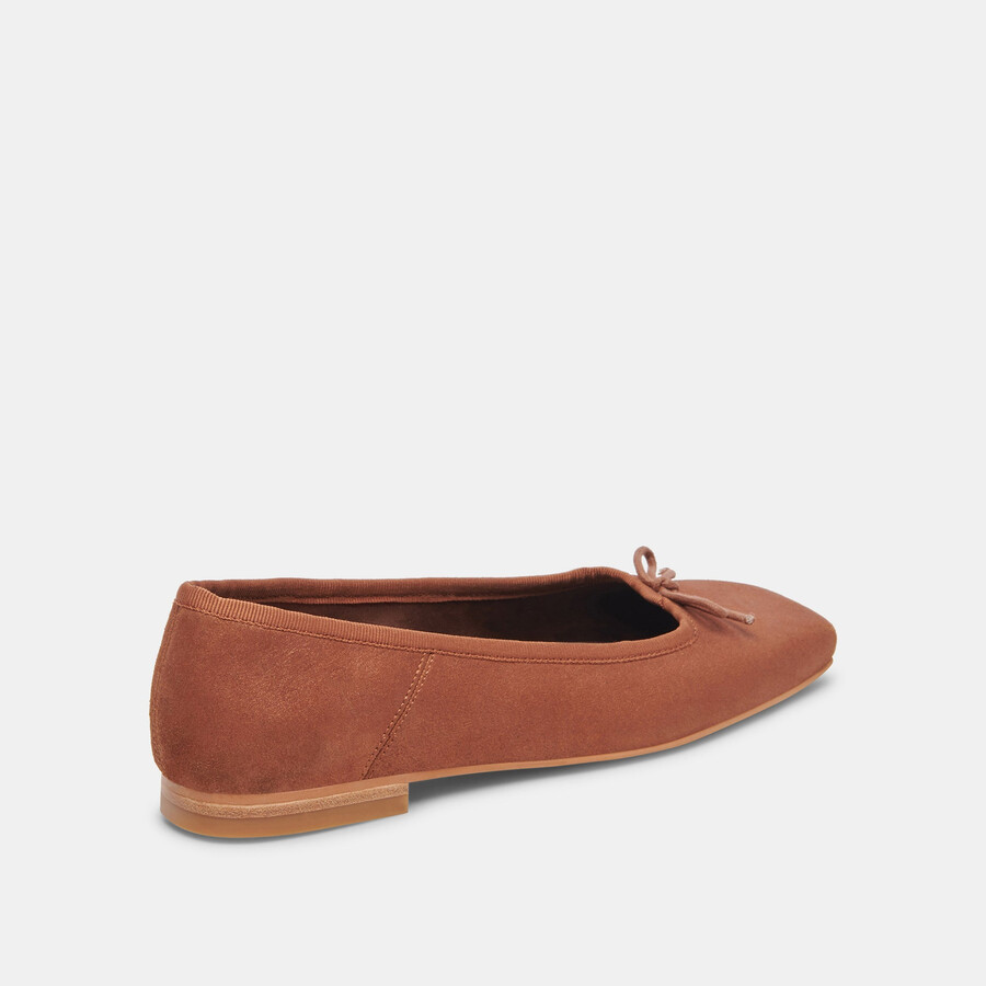 anisa weite ballerinas aus kupferfarbenem metallic-wildleder