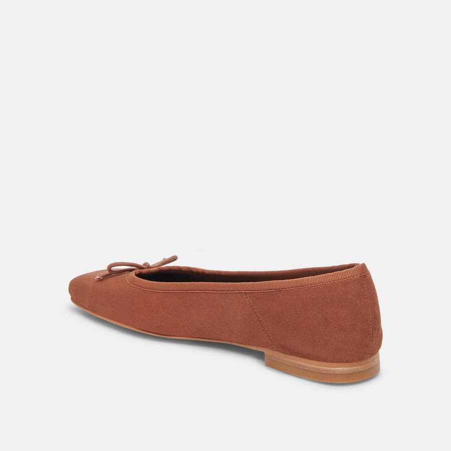 anisa weite ballerinas aus kupferfarbenem metallic-wildleder