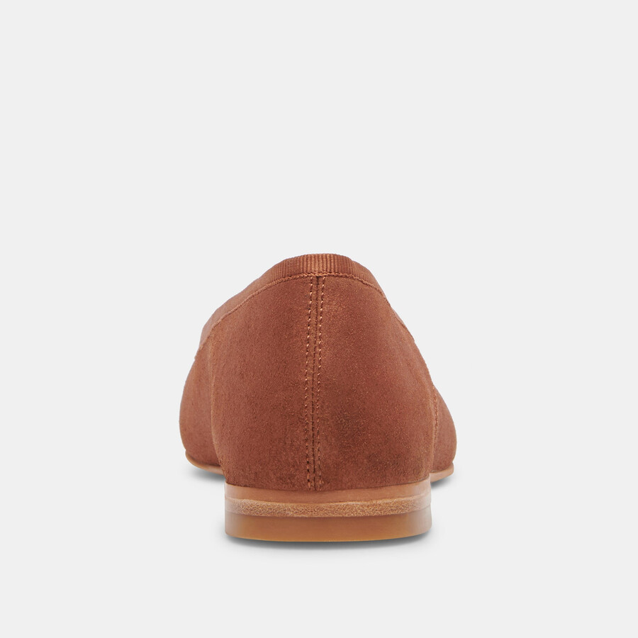 anisa weite ballerinas aus kupferfarbenem metallic-wildleder