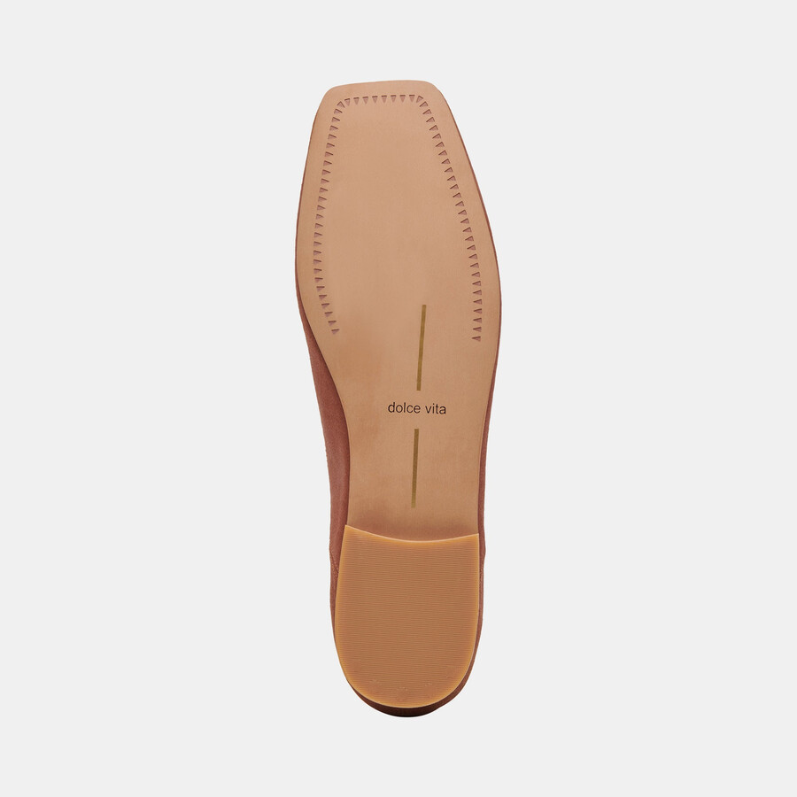 anisa weite ballerinas aus kupferfarbenem metallic-wildleder