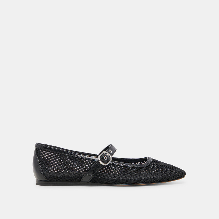 rodni mesh ballerinas schwarz gewebtes netz
