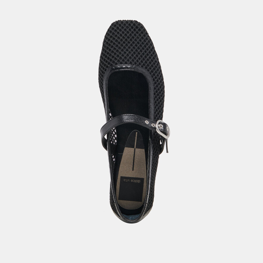 rodni mesh ballerinas schwarz gewebtes netz