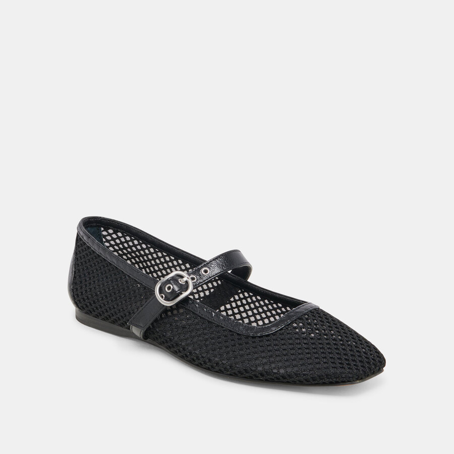 rodni mesh ballerinas schwarz gewebtes netz