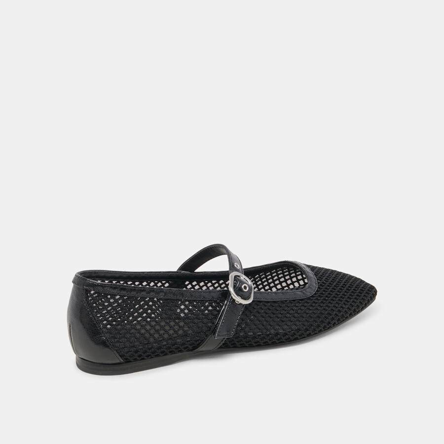rodni mesh ballerinas schwarz gewebtes netz