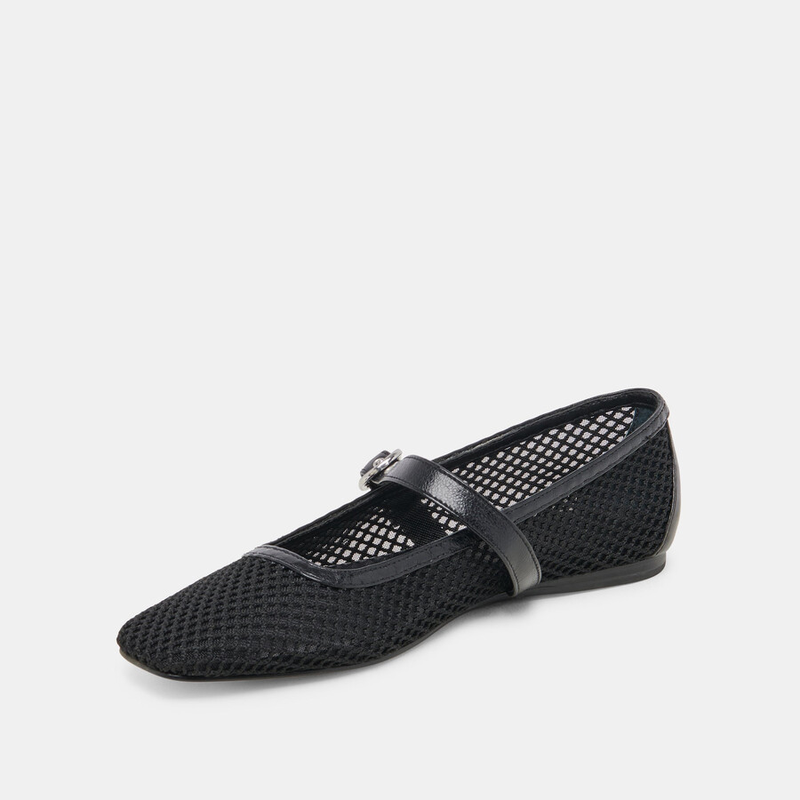rodni mesh ballerinas schwarz gewebtes netz