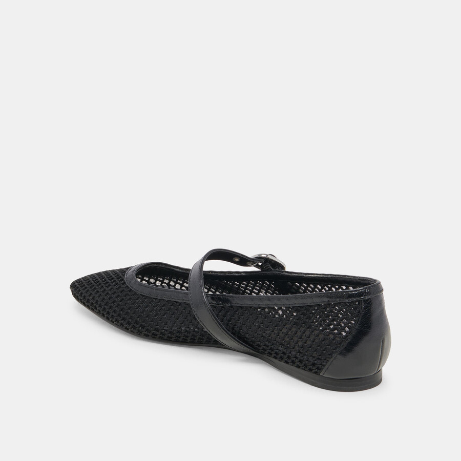 rodni mesh ballerinas schwarz gewebtes netz