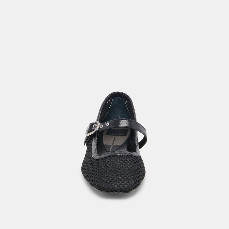 rodni mesh ballerinas schwarz gewebtes netz