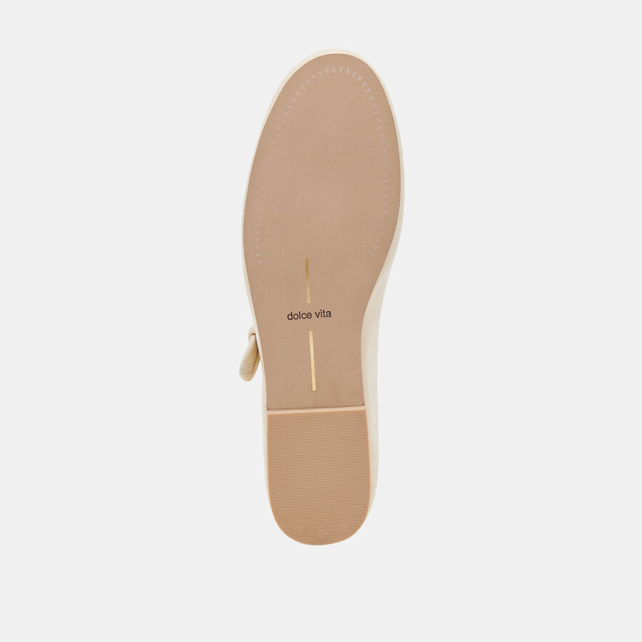roslyn ballerinas aus cremefarbenem leder