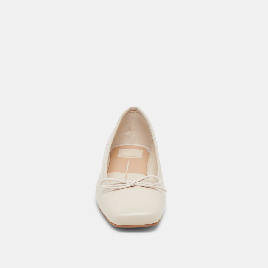 anisa ballerinas creme crinkle lackleder